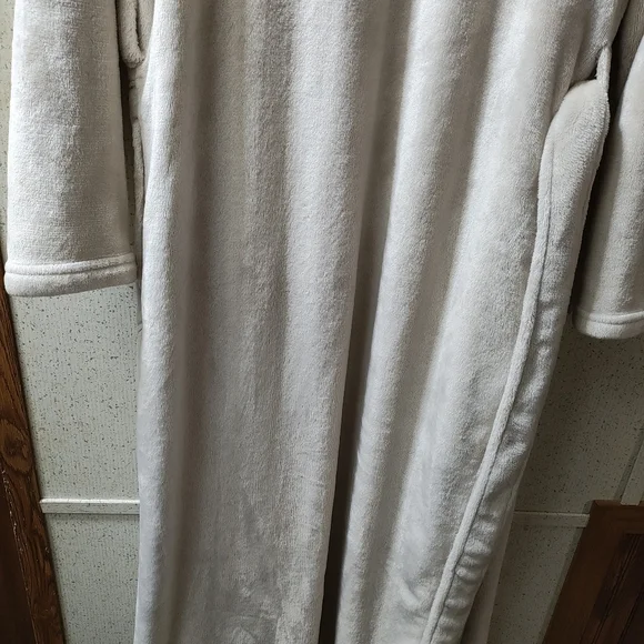 UGG Women’s Fleece Knit Robe Marlow Medium Belted Moonbeam Beige Kimono Plush - Picture 11 of 15